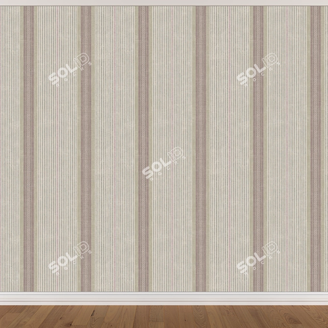 Seamless Wallpaper Set in 3 Colors 3D model image 4