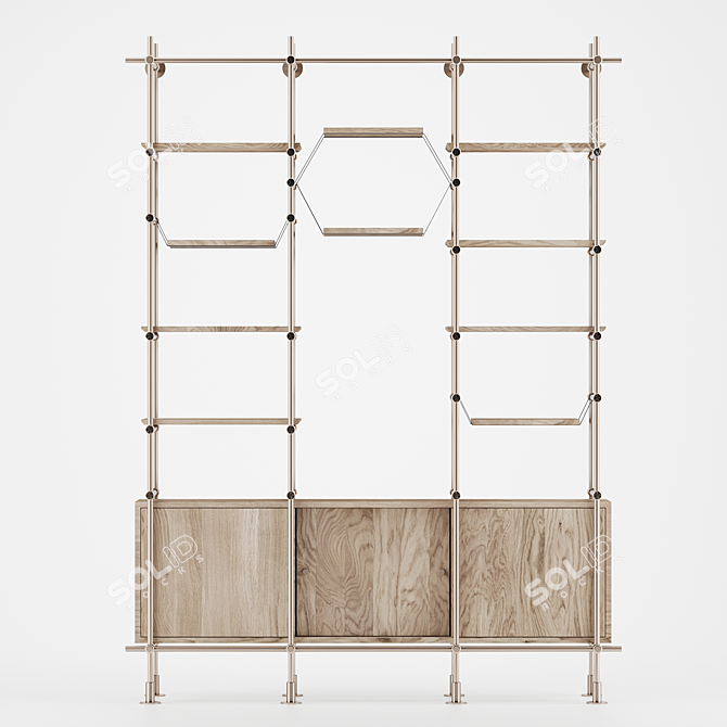 Modern Amu Concept Bookshelf Rack 1 3D model image 1