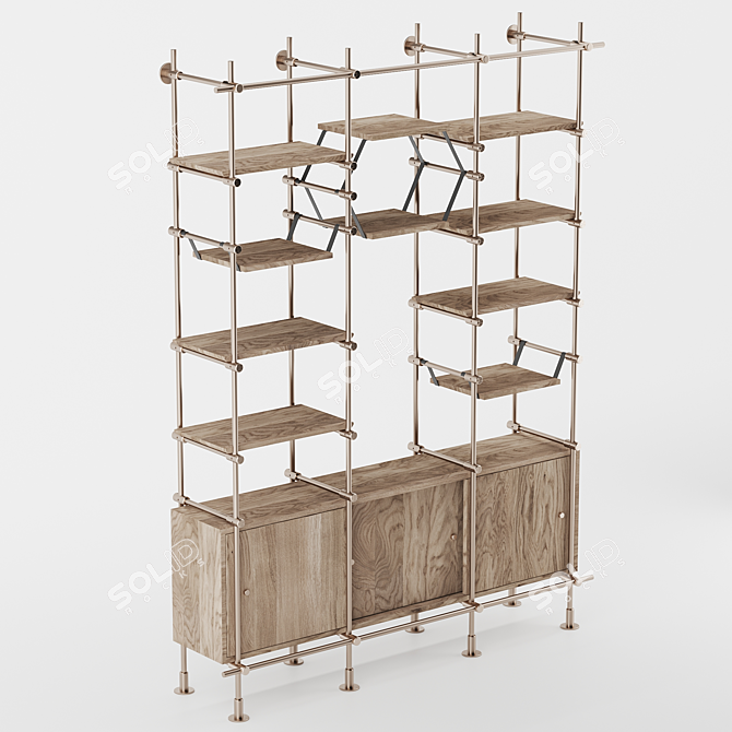 Modern Amu Concept Bookshelf Rack 1 3D model image 3