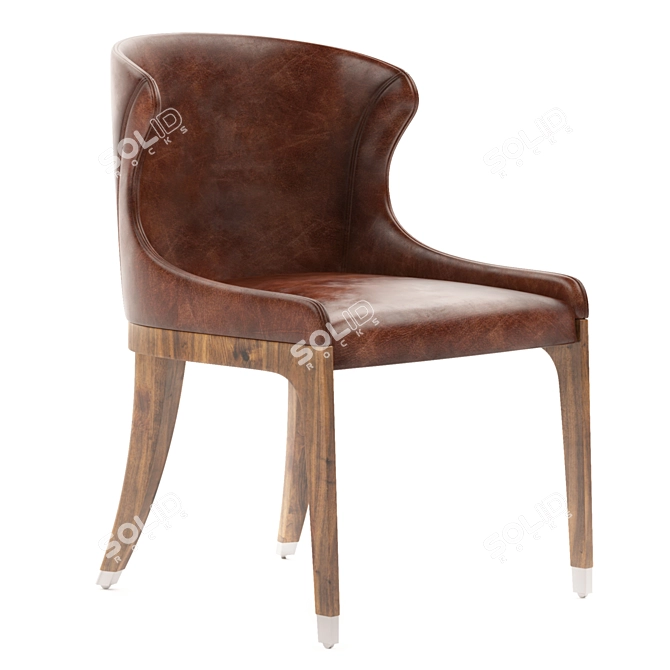 Elegant Miura Dining Chair 3D model image 1