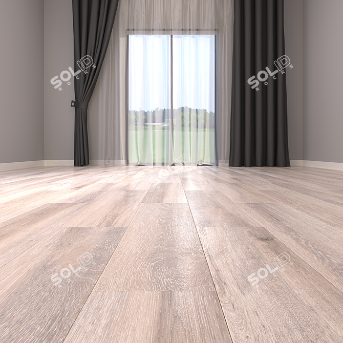 Sagano Taupe 22x85 Parquet 3D model image 2