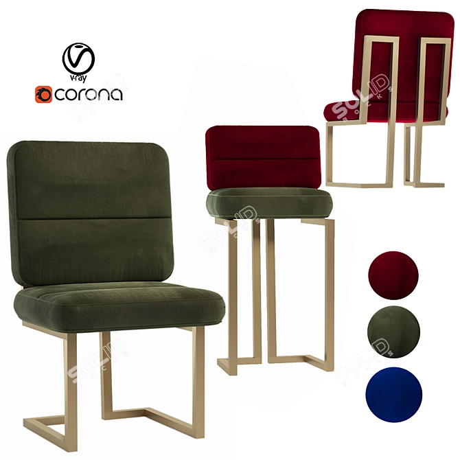  Stylish Chair Set | Modern Design 3D model image 1