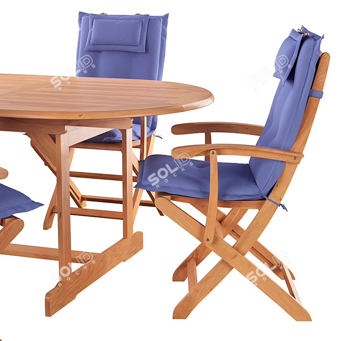 Garden Oasis Deluxe Dining Set 3D model image 3