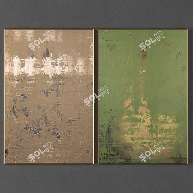 Dual Frame Set: 1300x860mm & 2800x2800px Textures 3D model image 1