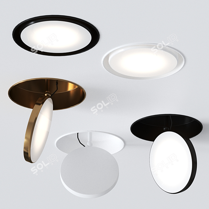 Sattler Avveni Frameless Downlight: Modern German Design 3D model image 1