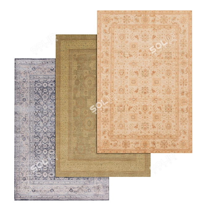 Textured Carpets Set 1973 3D model image 1