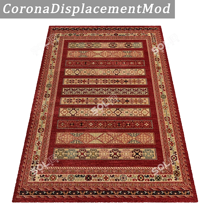 1977 Carpets Set: High-quality Textures for Close and Distant Shots 3D model image 4