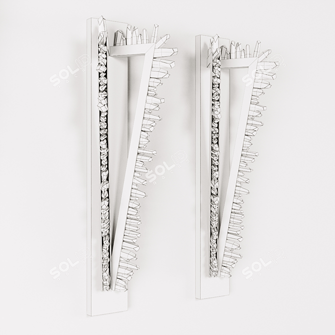 Geometric Quartz Crystal Sconces 3D model image 4