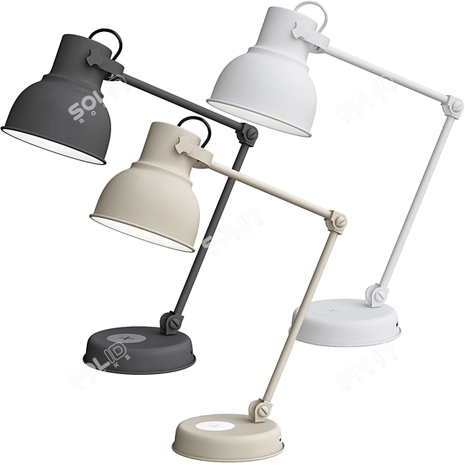 Title: Hektar Wireless Charging Lamp 3D model image 1