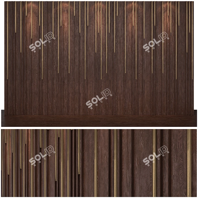 Modern 3D Wall Panel 3D model image 2