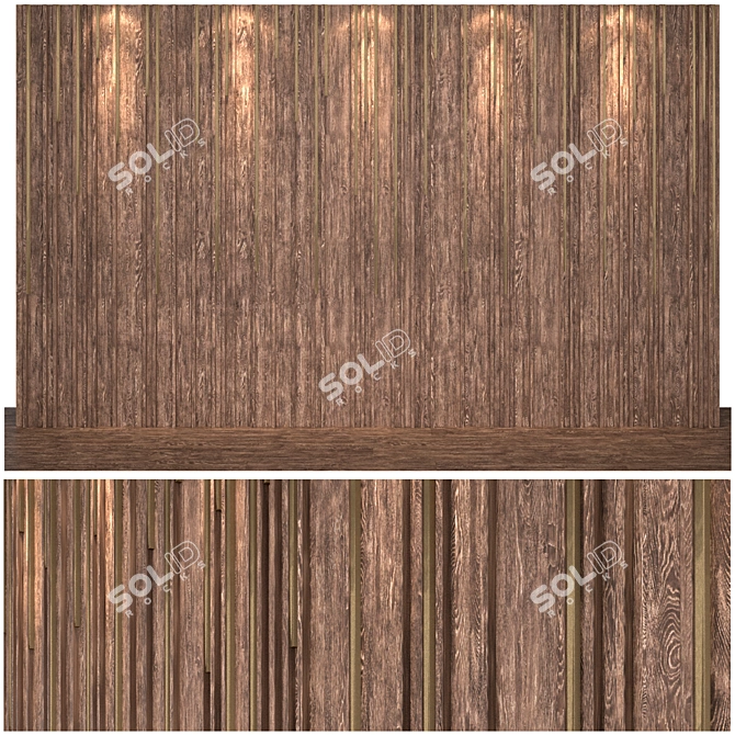 Modern 3D Wall Panel 3D model image 3