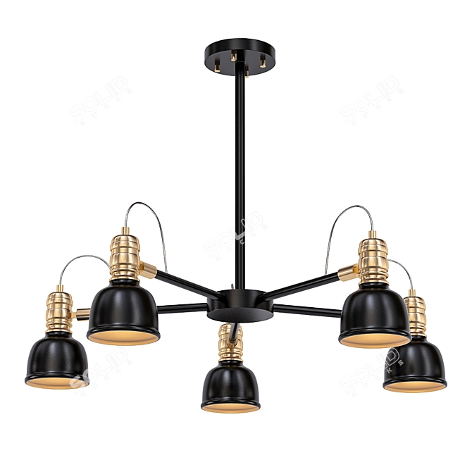 Scandinavian Style Ceiling Chandelier 3D model image 1