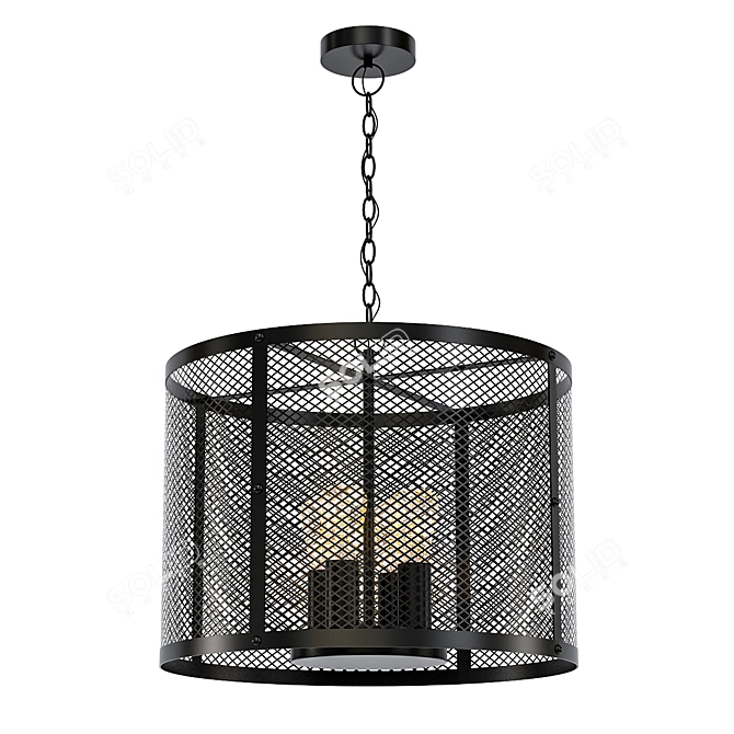 Stylish Loft Cage 8: 26cm Diameter 3D model image 1
