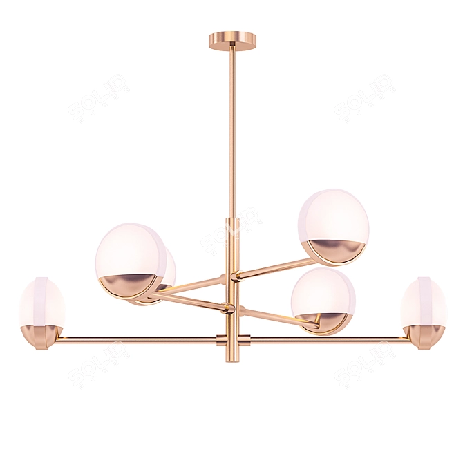 Elegant Pearl Chandelier 3D model image 1