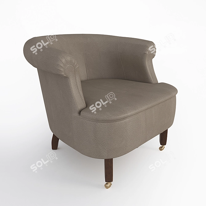 Elegant Cannes Armchair 3D model image 5