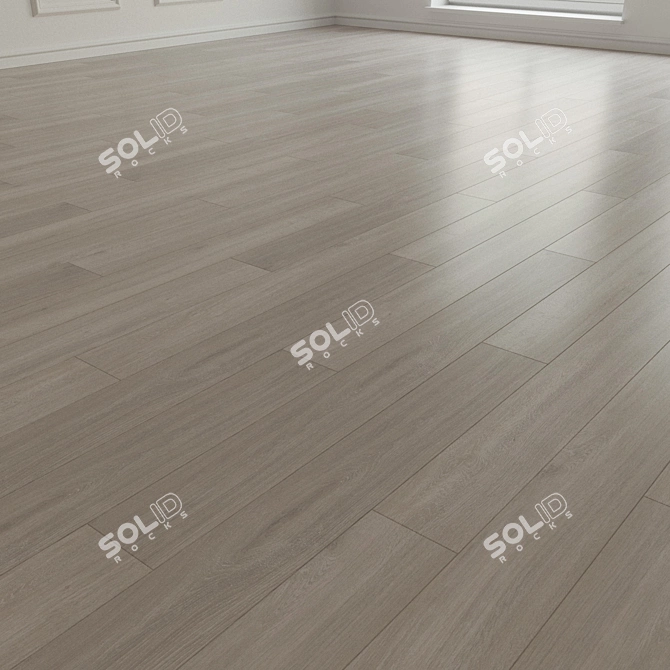 Premium Laminate Parquet Flooring Board 3D model image 2