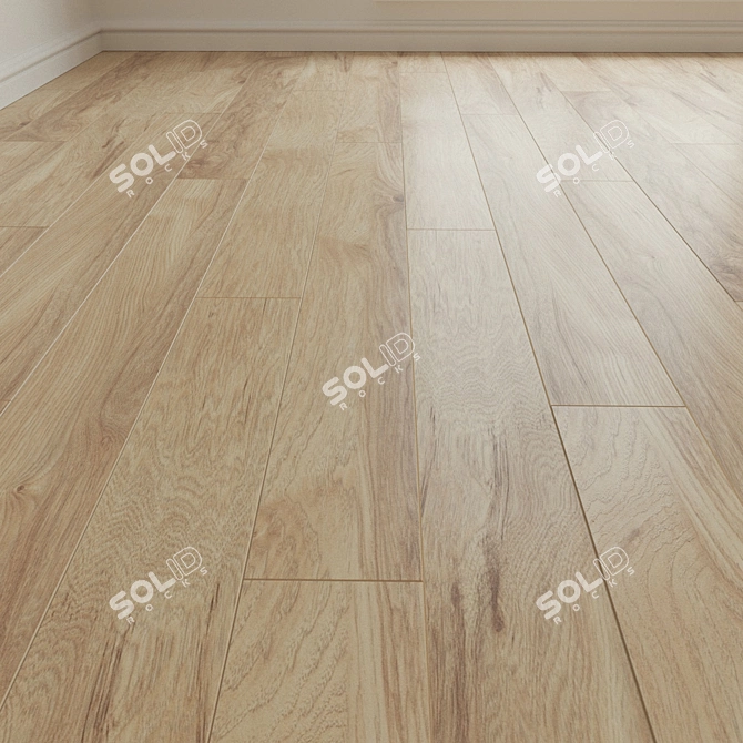 Laminate Parquet Board 20: High-Resolution Textures & Easy Installation 3D model image 1