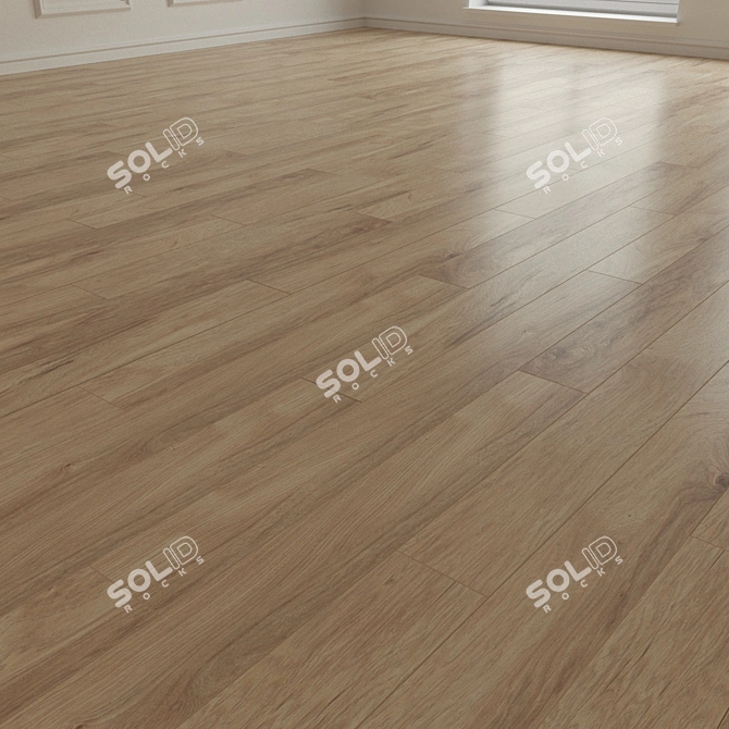 Laminate Parquet Board 20: High-Resolution Textures & Easy Installation 3D model image 2