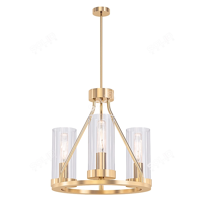 Elegant Hartwell Pendant Light 3D model image 1