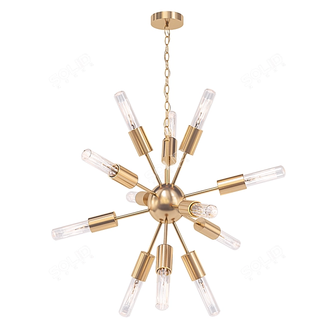 Elegant Atom Chandelier: Gramercy Home 3D model image 1