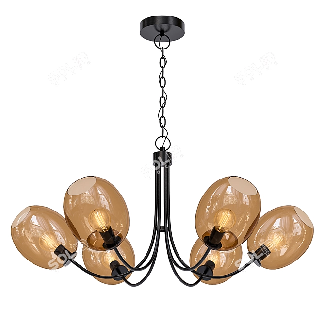 Industrial Loft Pendant Light 3D model image 1