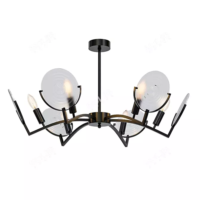 Elegant Roxana Ceiling Chandelier 3D model image 1