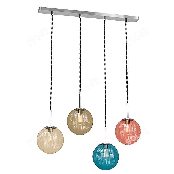 Loft4You's Advice Slim: Modern Metal and Glass Pendant Light 3D model image 1