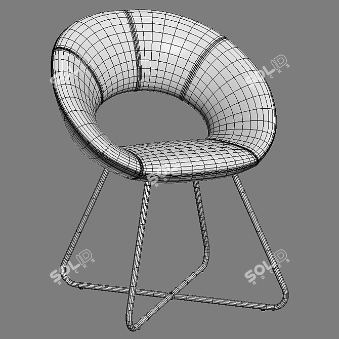 Sleek Modern Accent Chair: Duhome 3D model image 5