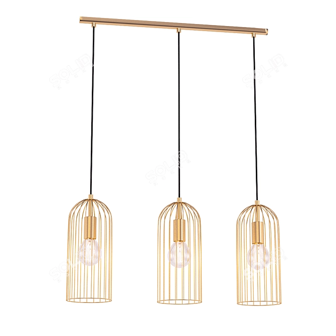 Elegant Eglo Roccamena Ceiling Light 3D model image 1