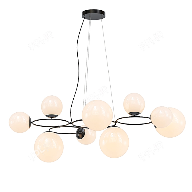 Modern Bubble Chandelier 3D model image 1