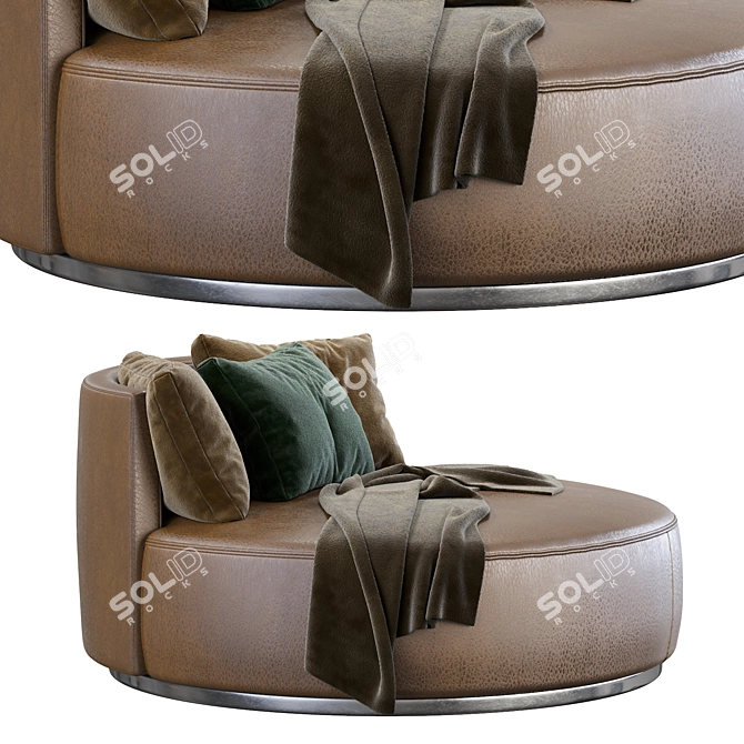 Comfy Love Seat Pouf 3D model image 2