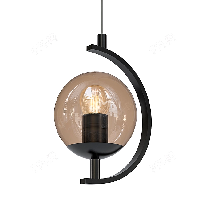 Golden Elegance: Eurosvet Story Pendant Light 3D model image 1