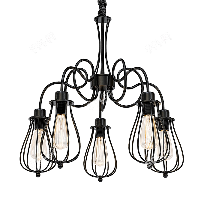 Elegant Omnilux Landau Pendant 3D model image 1