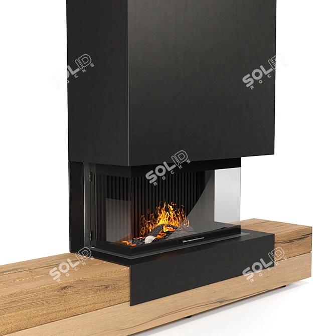 Creameng Shiloh Fireplace: Elegant and Spacious 3D model image 7