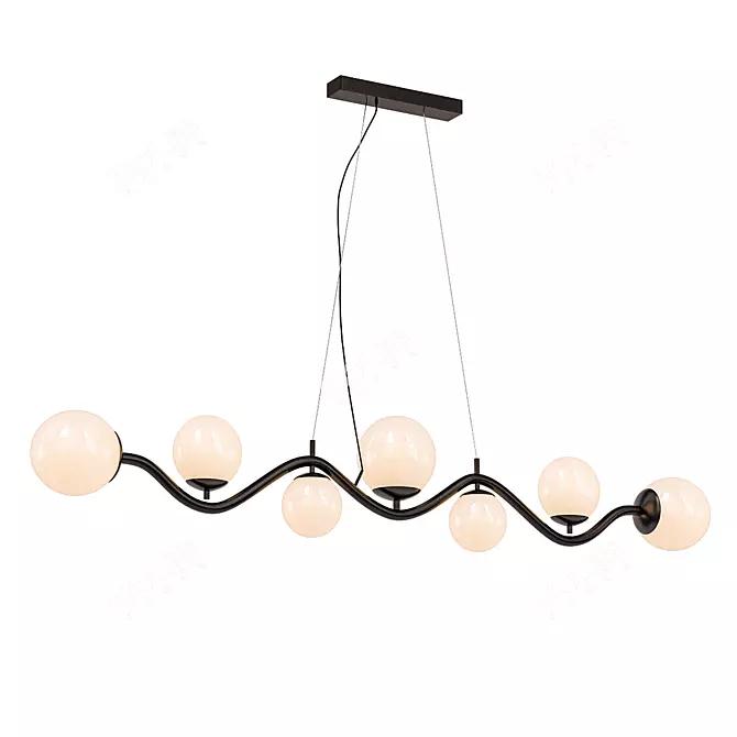 Marcella Line Pendant Light 3D model image 1