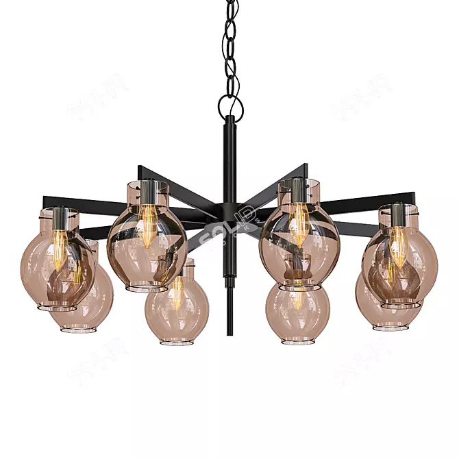 Soul Modern Luxury 3: Stylish Brass and Glass Pendant Light 3D model image 1