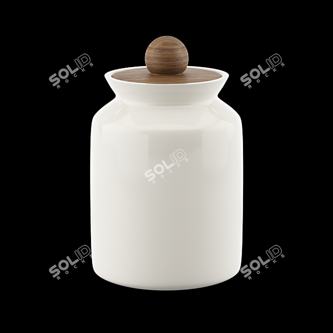 Airtight Glass & Ceramic Jar 3D model image 2