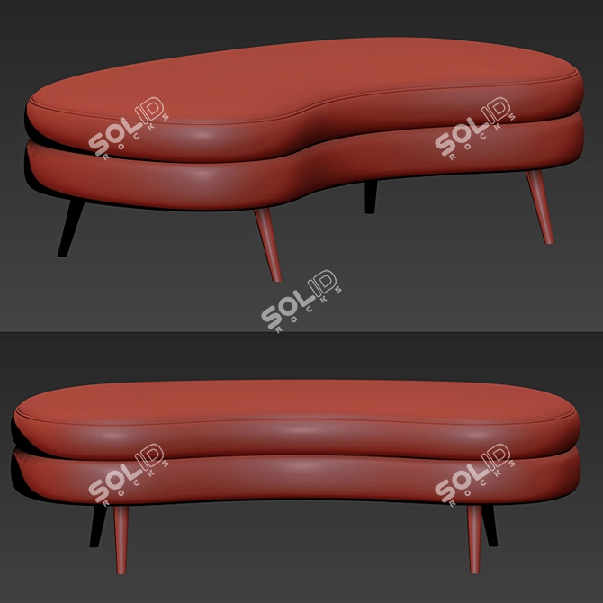 Dreamer's Rest Bench 3D model image 2