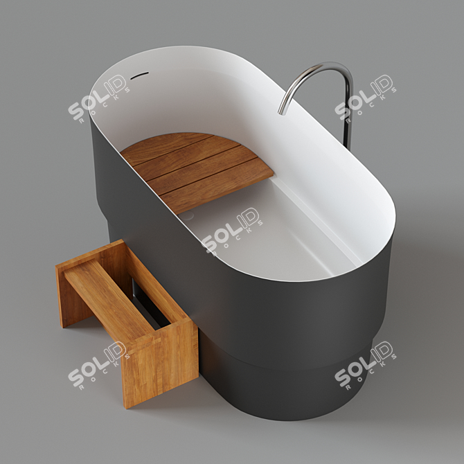 Agape Immersion Freestanding Bathtub with Fez Tap and Ascension Seat 3D model image 2