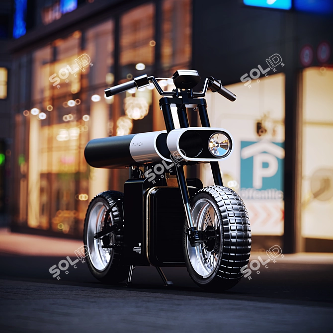 Punch E-Motorcycle: Sleek Electric Ride 3D model image 2