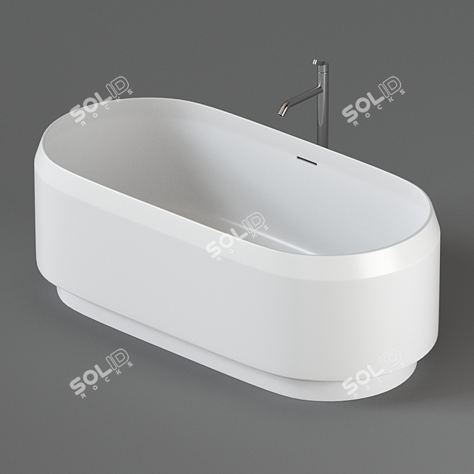 Lariana Agape: Elegant Freestanding Bathtub 3D model image 1