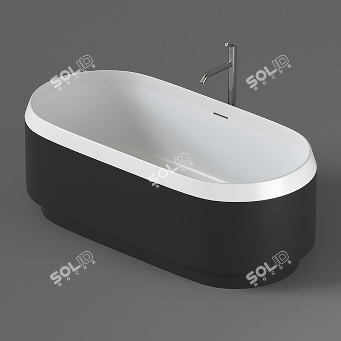 Lariana Agape: Elegant Freestanding Bathtub 3D model image 2