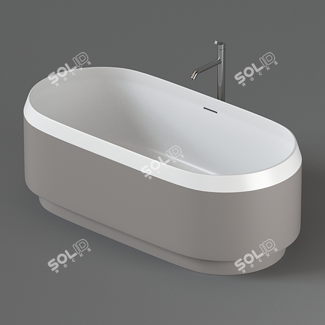Lariana Agape: Elegant Freestanding Bathtub 3D model image 3
