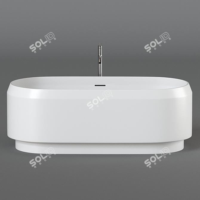 Lariana Agape: Elegant Freestanding Bathtub 3D model image 4
