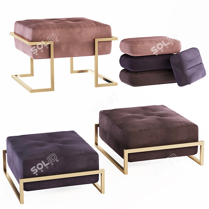 Modern Soft Seating Set: Versatile Color Tones 3D model image 2