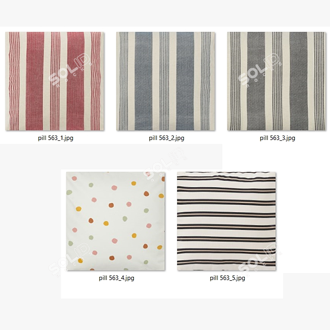 Trendy Pillow Set - 563 3D model image 4