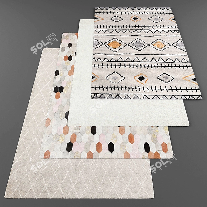 Modern Style Rug Collection 3D model image 1
