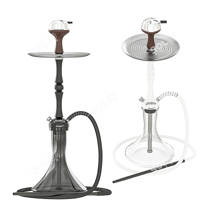 Elegant Mattpear Hookah 3D model image 1