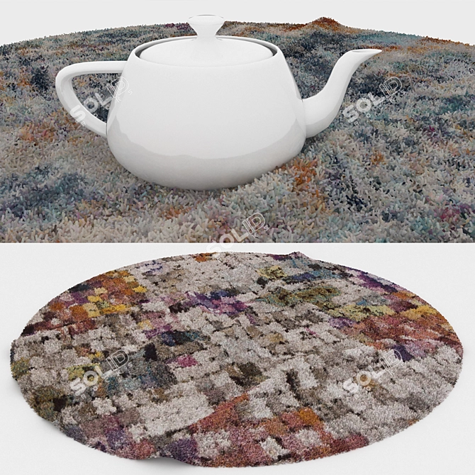 Round Carpets Set: Versatile and High-Quality 3D model image 3