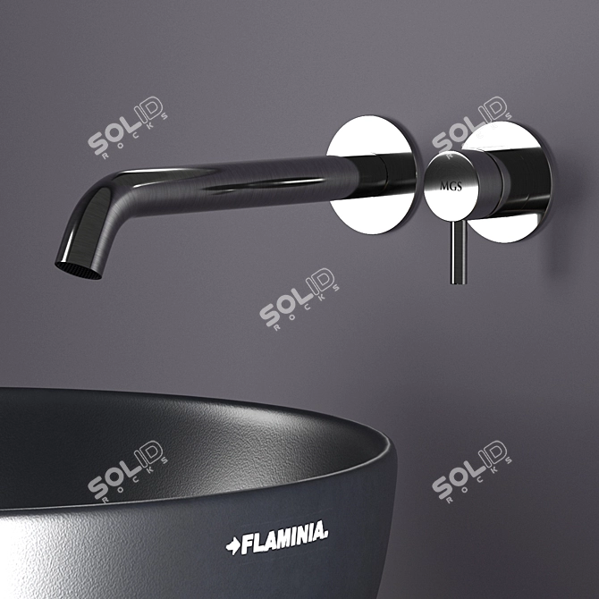 Title: Flaminia Round Washbasin 3D model image 3